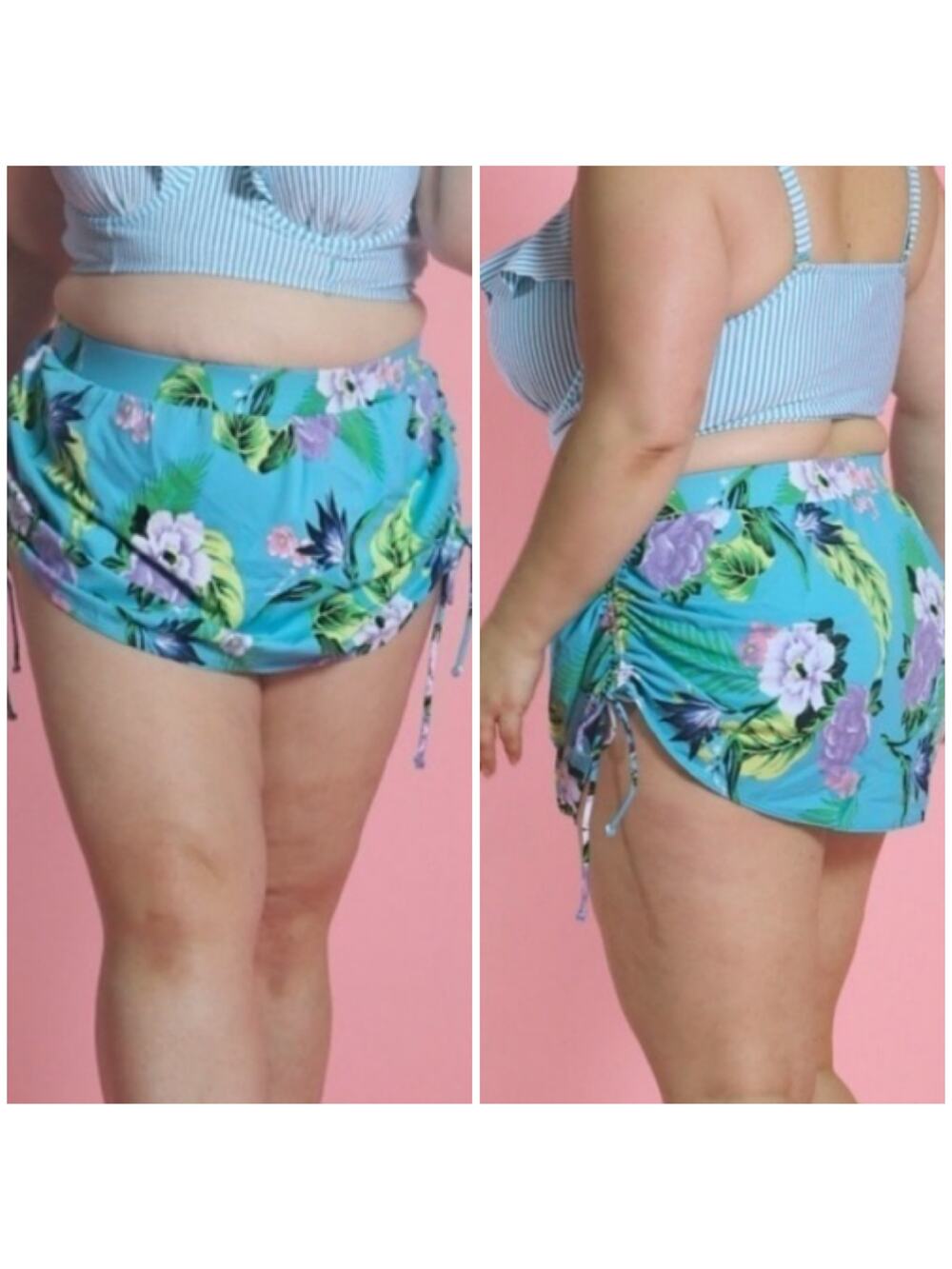 Cacique Swim Cinched Side Floral Swim Skirt 20